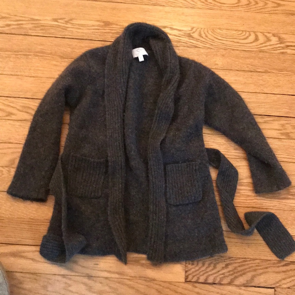 Kids cowl neck belted cardigan size 6